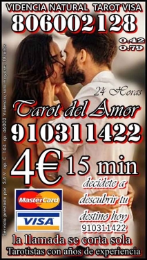 TAROT VISA /TAROT DEL AMOR /VIDENCIA 910311422 VISA DESDE 4€ 15 MIN/ 6€ 20MIN/ 8€ 30MIN//1