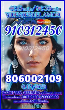 TAROT VISA VIDENTE BUENA PROMO  910 312 450 LAS 24 HORAS. CONSULTA POR VISA  4 € 15 MINU