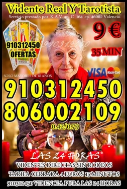 VIDENTE BUENA   910 312 450 LAS 24 HORAS. VISA  4 € 15 MINU