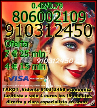 VIDENTES   4€ 15MIN/ TIRADAS COMPLETAS DEL AMOR Y SENTIMIENTOS ,PENSAMIENTOS