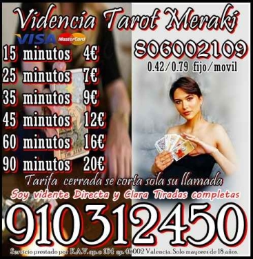 TAROTISTAS ECONOMICAS VISA  BARATA  20 EUROS LOS  90  MINUTOS 910312450