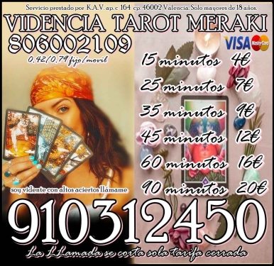 4€ TAROT ECONóMICO ¡CONSULTA CON EXPERTAS EN EL AMOR! 16 € 60  MIN 910312450 / 806002109