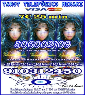 7 € 25  MIN TAROT ECONóMICO ¡CONSULTA CON EXPERTAS EN EL AMOR!  910312450 / 806002109