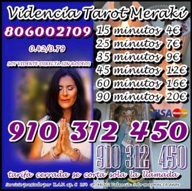 TAROT TELEFóNICO VIDENTES DIRECTAS  TAROT ECONóMICO POR VISA CERRADA  910312450- 806002109