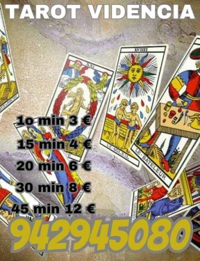 TAROT VIDENTE Y MéDIUM 10 MINUTOS 3 €