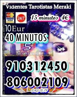 4€ 15MIN LA MEJOR VIDENTE DE TAROT TELEFóNICO EN ESPAñA ☎️ 910312450 / 806002109