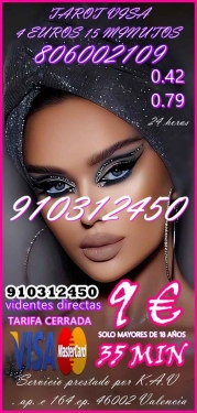 SOY CLARA Y DIRECTA    9€ 35MIN / VIDENTES RESOLUTIVAS TODA ESPAÑA  910312450